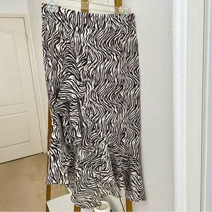 Beginning Boutique Only Love Midi Skirt Zebra
